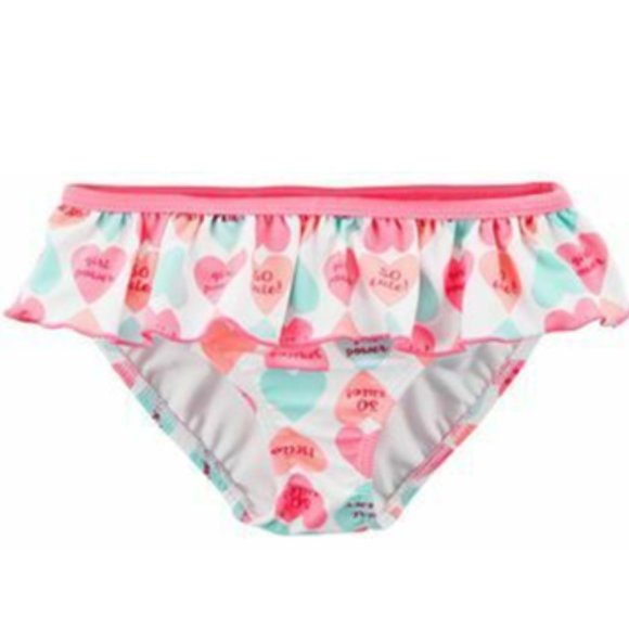 Carter's Toddler Girls 2-Piece Power Swim Set Heart UPF 50+ Lined Swimwe… - Picture 3 of 5